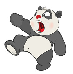 Illustration of a Cute Panda. Cartoon Character 
