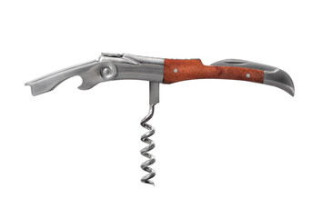 Corkscrew with wooden handle
