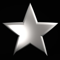 Happy Star. 3D illustration. 3D CG. Format 16:9. High resolution.