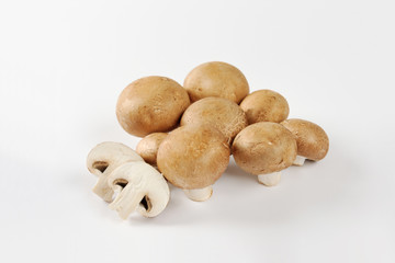Raw cremini mushrooms