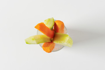 Cucumber and carrot sticks