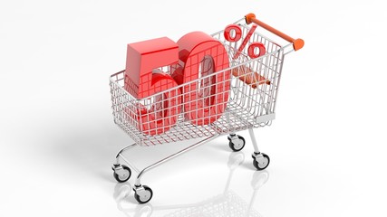 50 percent discount number in trolley cart