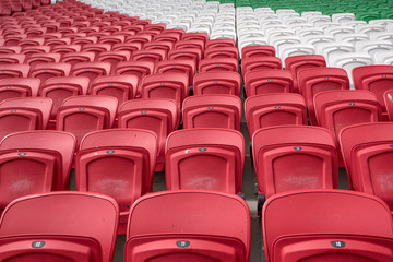 Fototapeta premium Bright red stadium seat