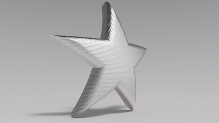 Happy Star. 3D illustration. 3D CG. Format 16:9. High resolution.