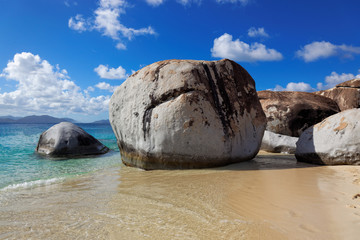 Granite rocks in The Baths Virgin Gorda, British Virgin Island (BVI), Caribbean