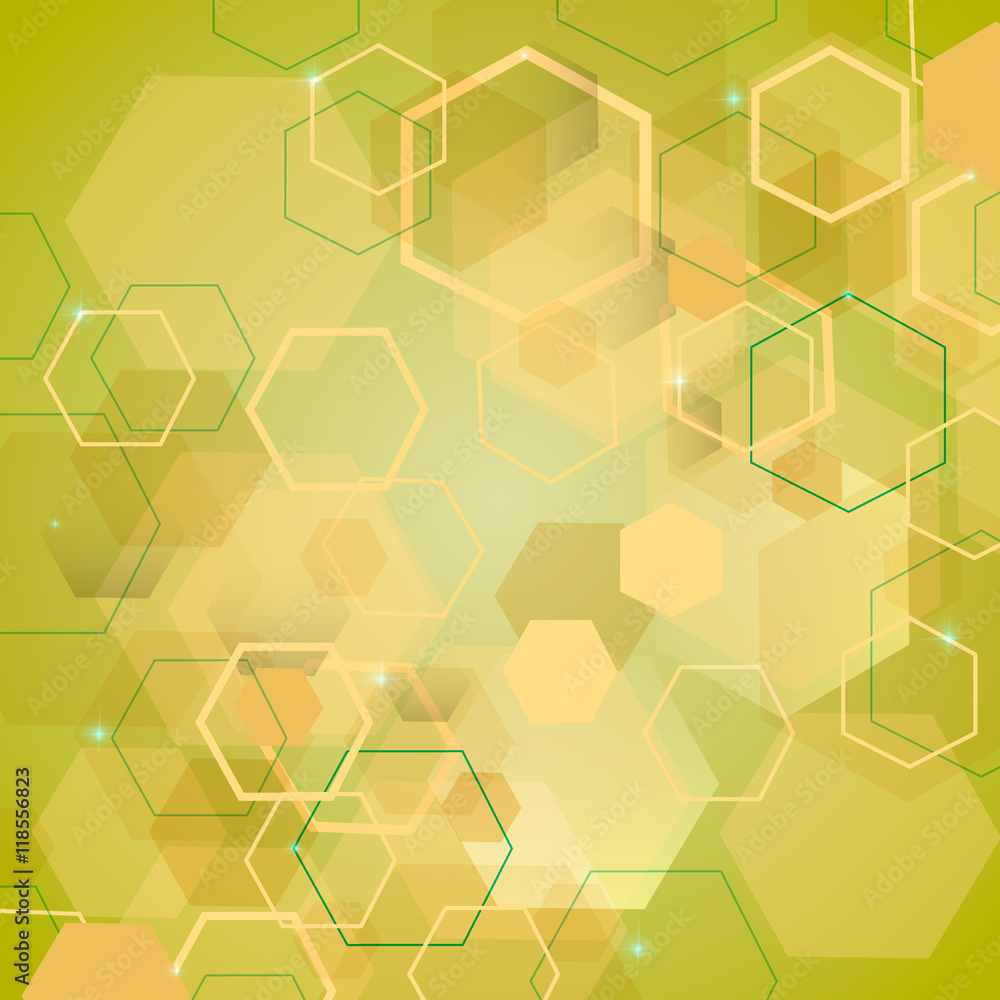 Aufkleber Vector Abstract science Background. Hexagon geometric design. EPS 10