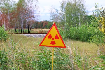 signboard of radiation