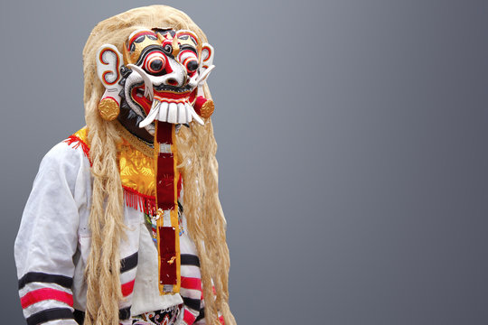 The Traditional mask leak from bali in indonesia
