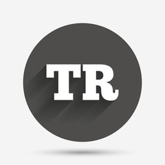 Turkish language sign icon. TR translation