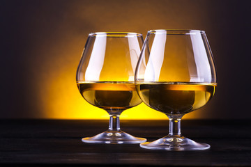Glasses of brandy