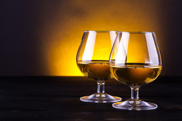 Glasses of brandy