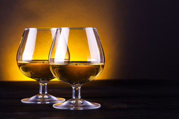 Glasses of brandy
