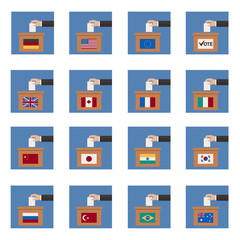 Vote icons - vector icon set
