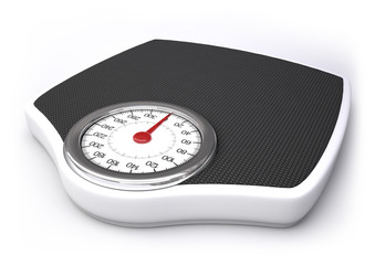 Weight scale with clipping path included.