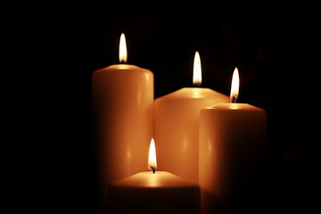 candle light isolated black