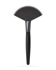 Realistic Make up Fan Brush. Vector illustration