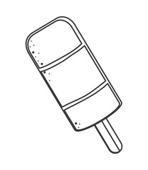 flat design single popsicle icon vector illustration