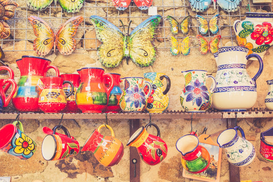 variety of colorful handi craft