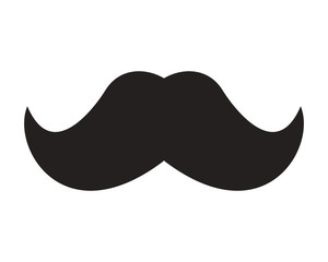 flat design vintage mustache icon vector illustration