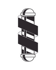 flat design barber shop emblem icon vector illustration
