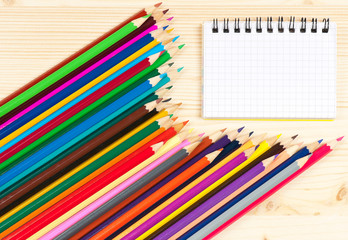 Bright colorful pencils