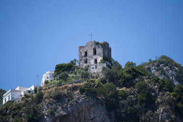 Ruin medieval church from Amalfi village