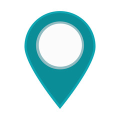 flat design gps pin icon vector illustration