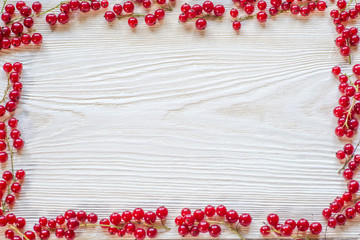Berries on Wooden Background. Summer or Spring Organic Berry ove