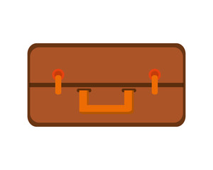 flat design travel suitcase topview icon vector illustration