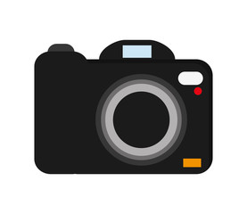 flat design photographic camera icon vector illustration