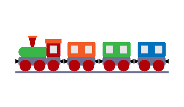 Vector illustration of a toy train