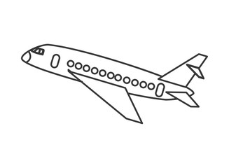 flat design single airplane icon vector illustration