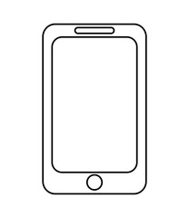 flat design modern cellphone icon vector illustration
