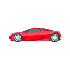 sport car red flat Icon vector