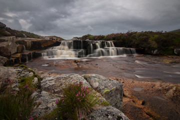 Wasserfälle im Glen Coe Tal, Highlands, Schottland