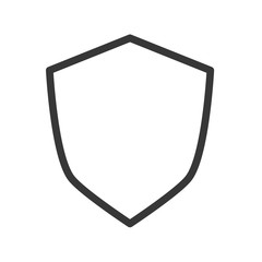 flat design blank shield icon vector illustration