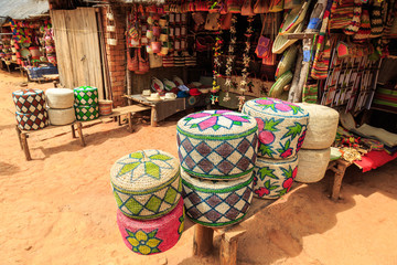 Souvenirs at a market in Madagascar