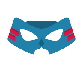 mask costume superhero superman hero cartoon anime male icon. Flat and Isolated illustration. Vector illustration