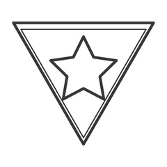 Obraz premium star shield superhero superman hero anime icon. Flat and Isolated illustration. Vector illustration