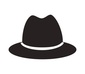 hat cloth costume silhouette icon. Flat and Isolated illustration. Vector illustration