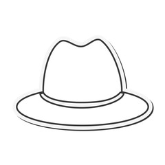 hat cloth costume silhouette icon. Flat and Isolated illustration. Vector illustration
