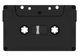Black audio cassette