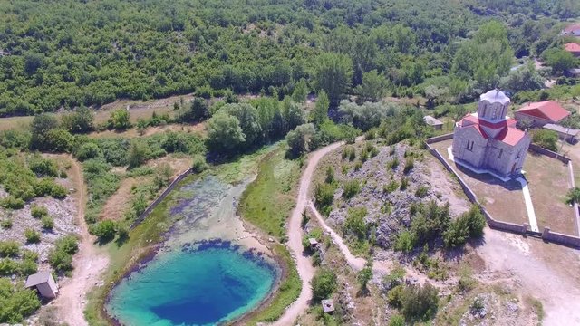 Cetina water source spring in Croatia