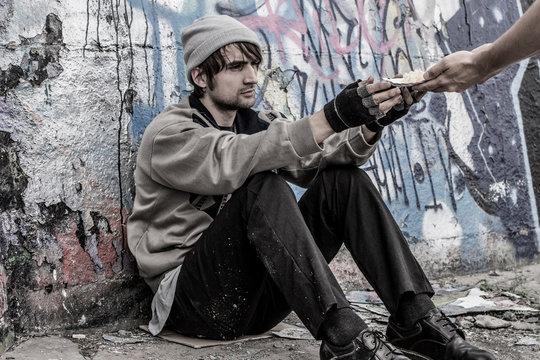 Vagabond young man