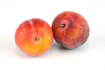 fresh plum isolated on white background