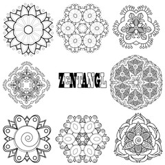 beautiful floral patterns style zentangl