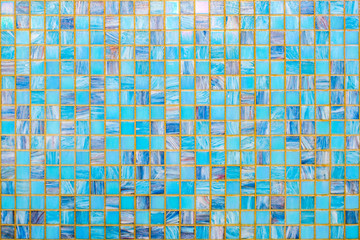 turquoise ceramic mosaic with grey fill
