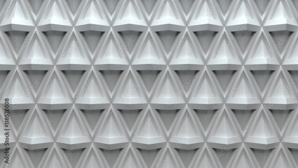 Aufkleber 3d abstract background with repeating pyramid forms