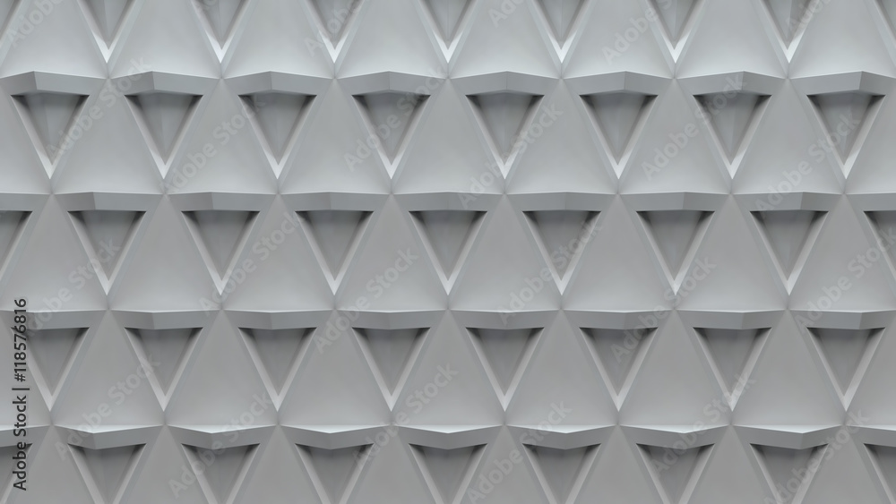 Aufkleber 3d abstract background with repeating pyramid forms