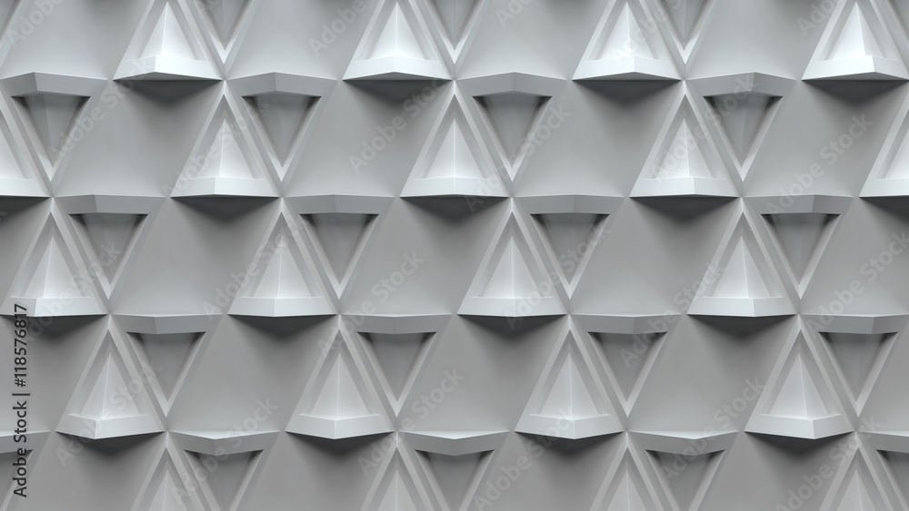 Aufkleber 3d abstract background with repeating pyramid forms